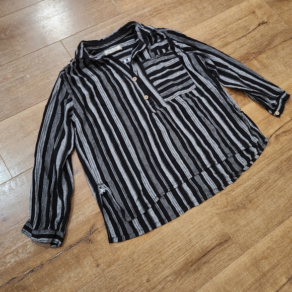 Free People We The Free Summer Breeze Linen Button Overiszed Tunic Small Boho - Picture 3 of 10